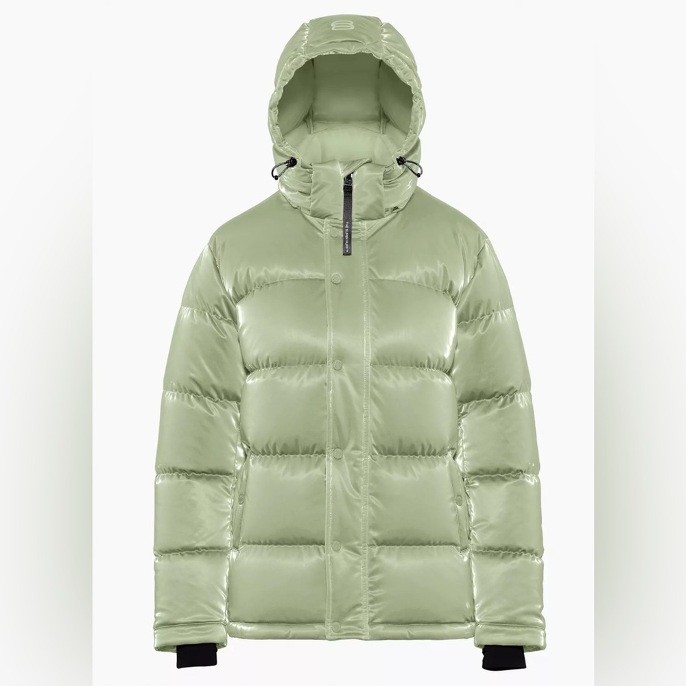 ARITZIA SUPER PUFF LIQUID SHINE SILENT STORM GREEN